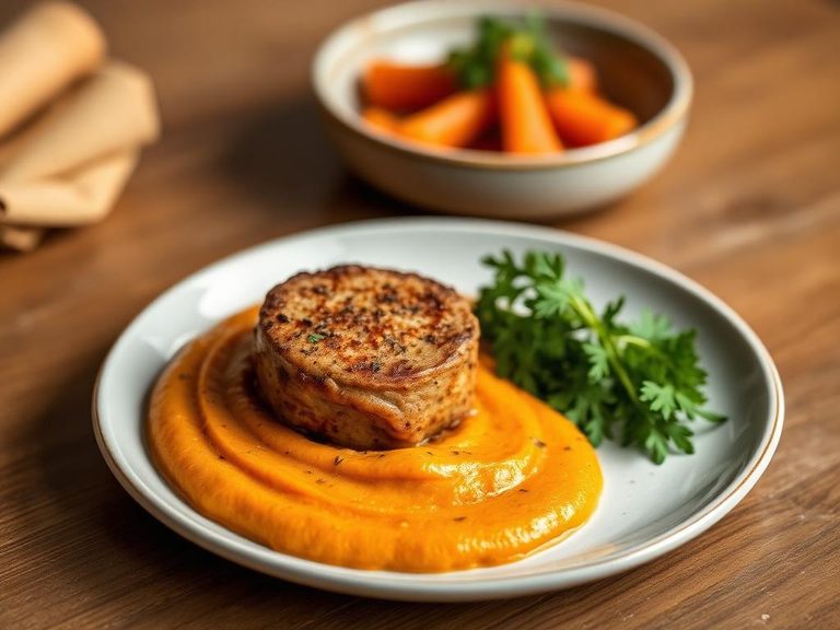 Blended with sweet potato purée