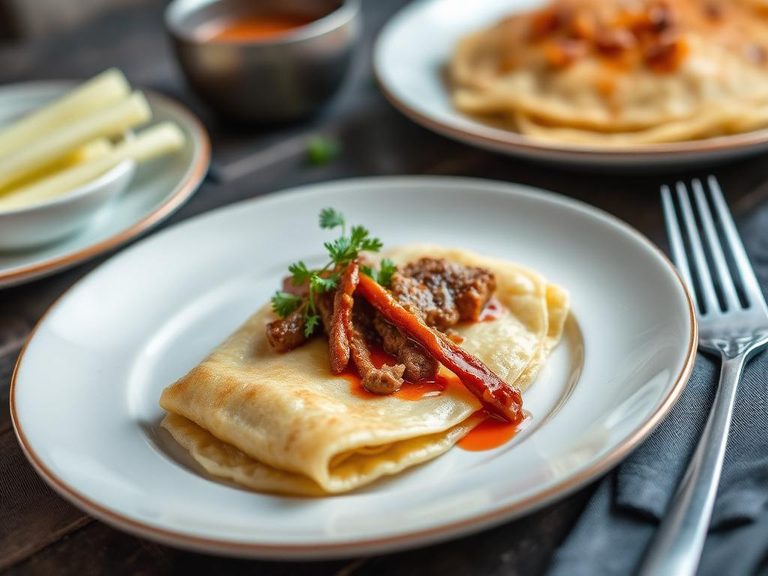 Blini with meat (Russian/Eastern European)