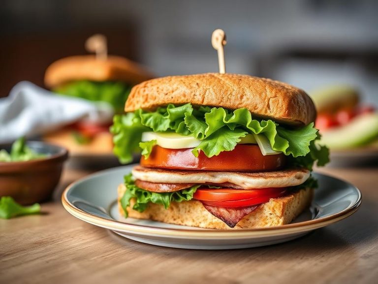 BLT sandwich (as the lettuce component)