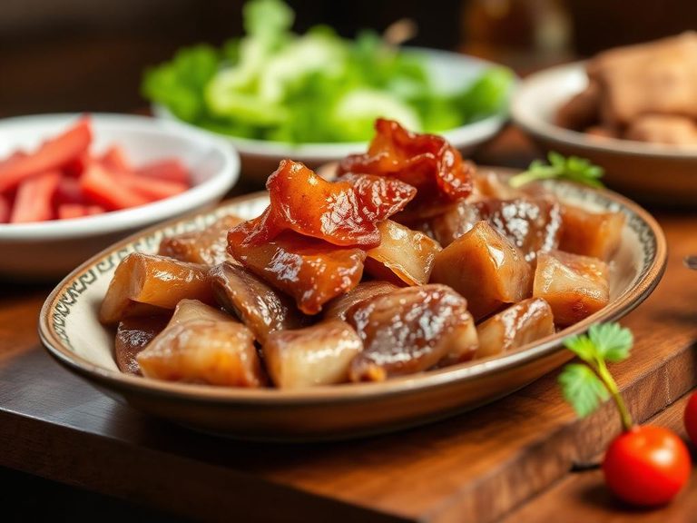 Blubber with dried meat