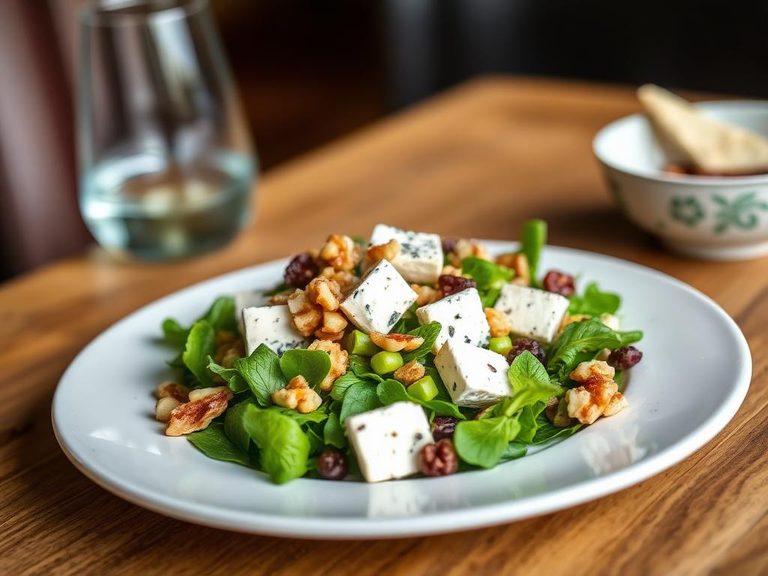 Blue cheese and walnut salad