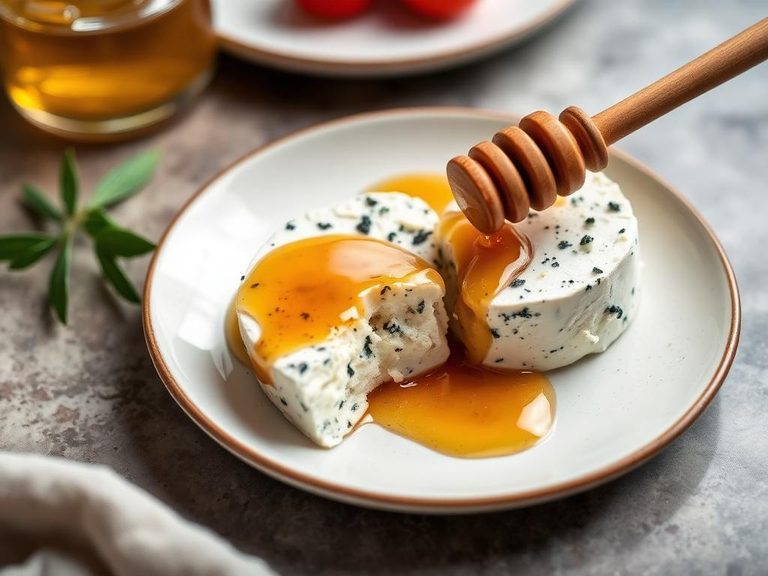 Blue cheese with honey