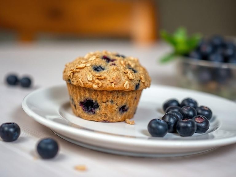 Blueberry oatmeal muffin