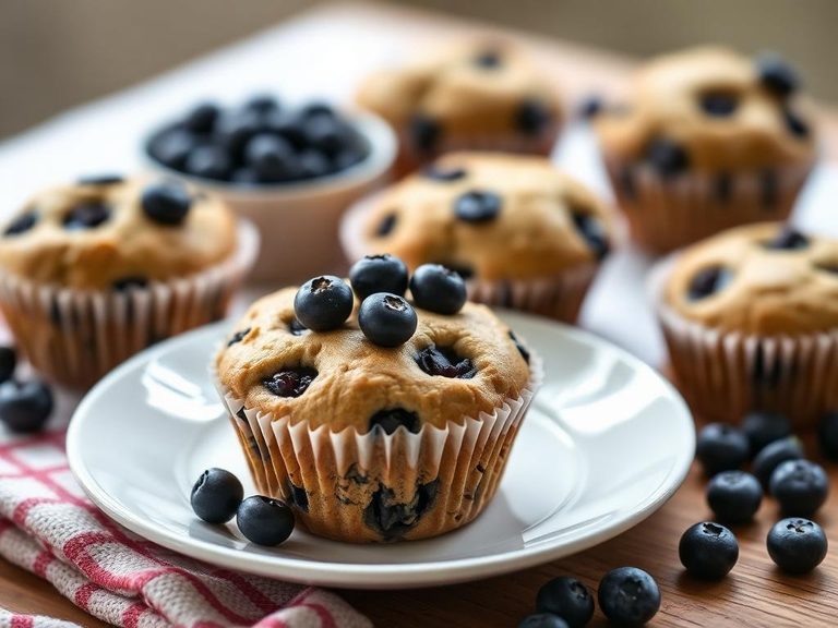 Blueberry whole wheat muffins