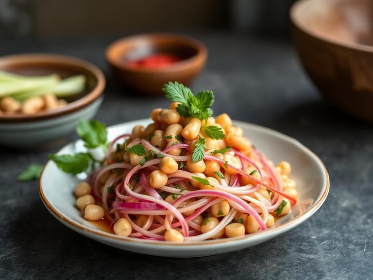 Boiled Peanut Salad with Herbs
