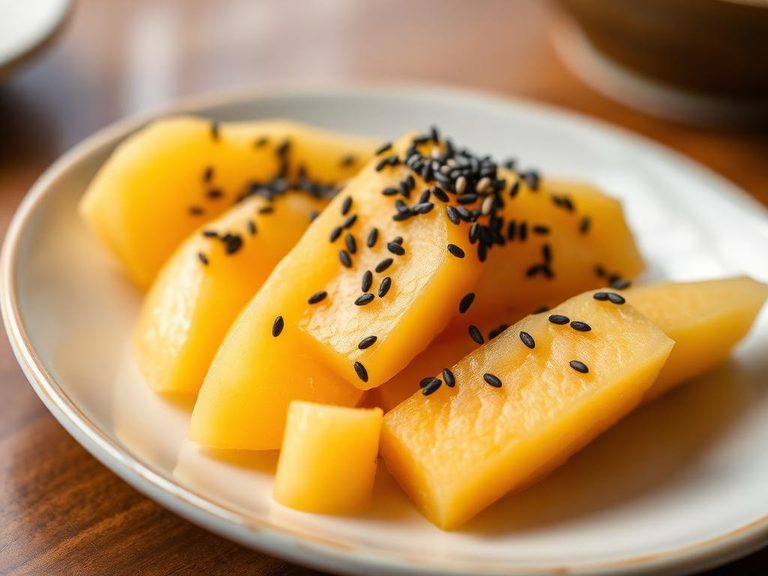 Boiled Sweet Potato with Black Sesame Salt