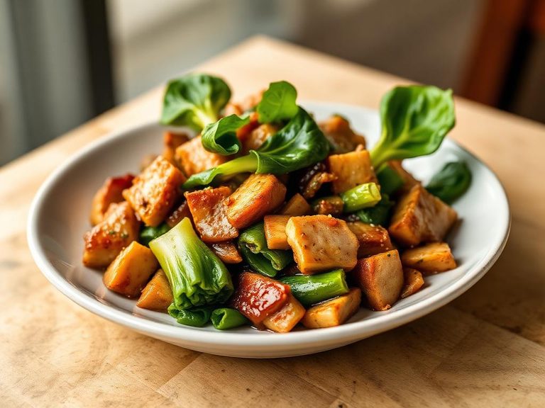 Bok Choy and Pork Stir-Fry