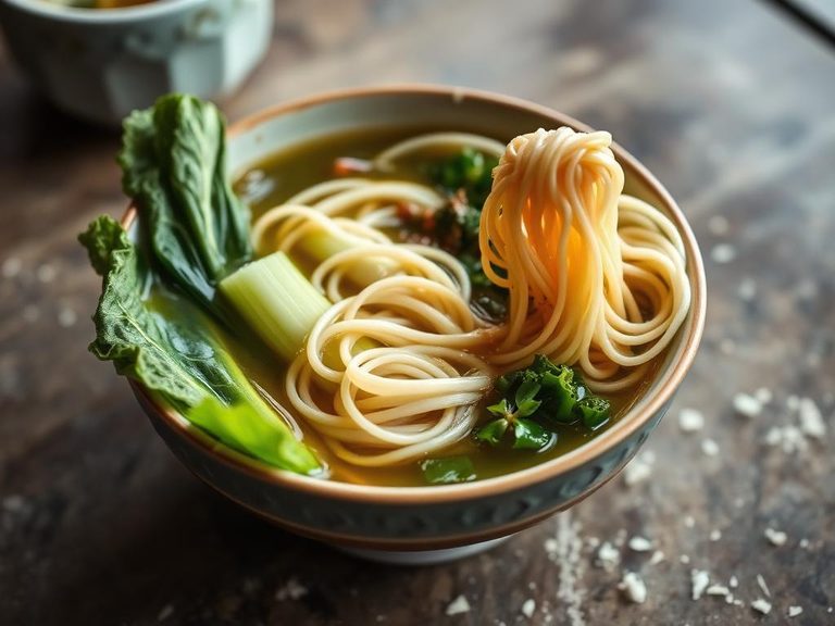 Bok Choy Noodle Soup