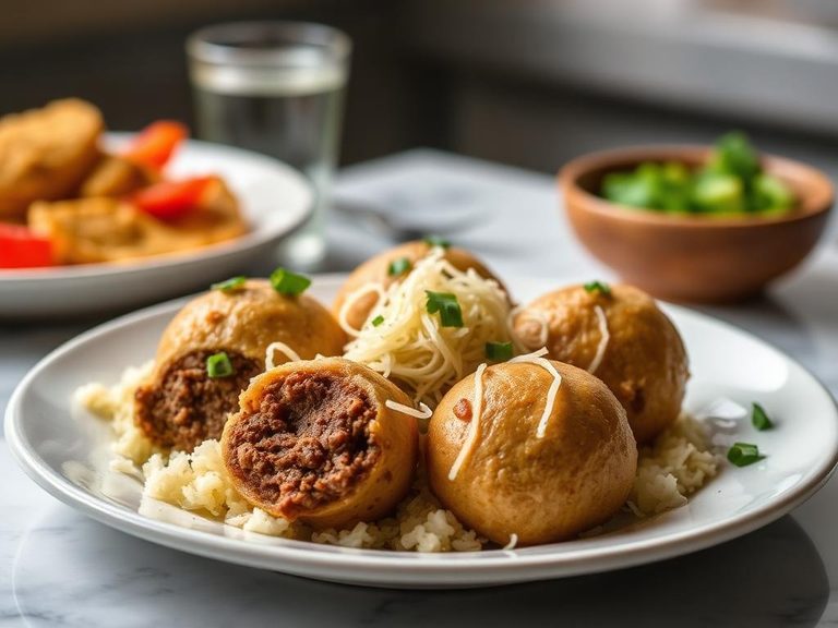Bolas de Carne con Arroz