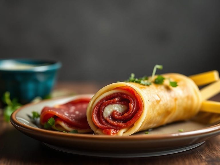 Bologna and cheese roll-up