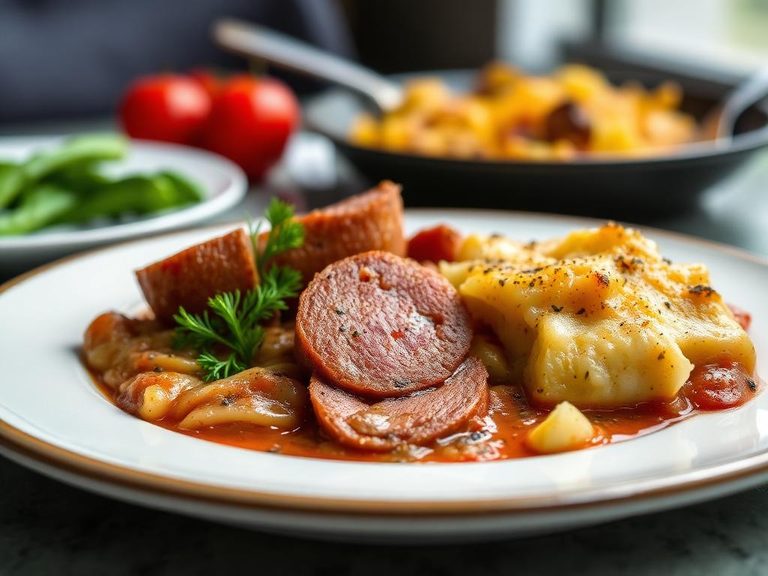 Bologna and potato casserole