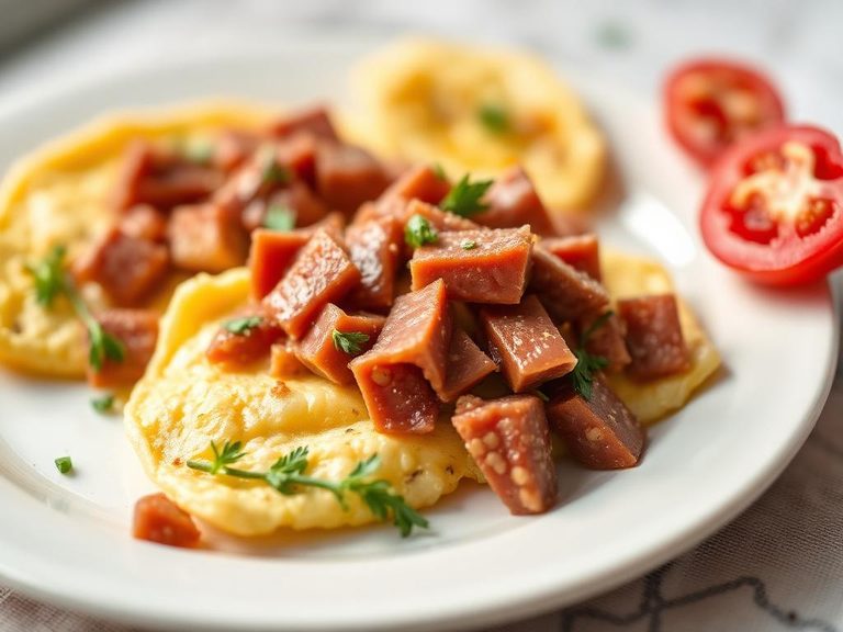 Bologna omelet filling