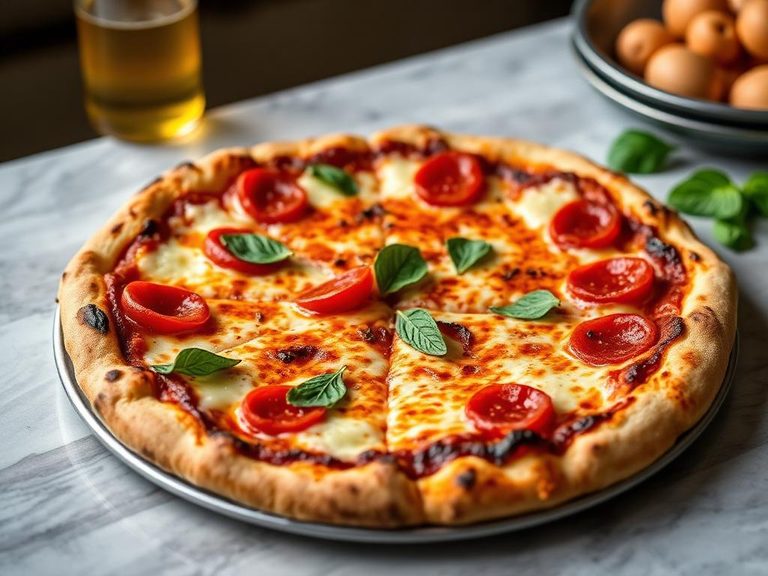 Bologna pizza (a regional American variation)