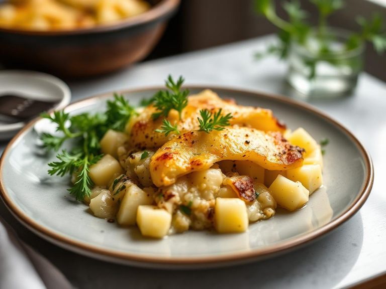 Borage and Potato Gratin
