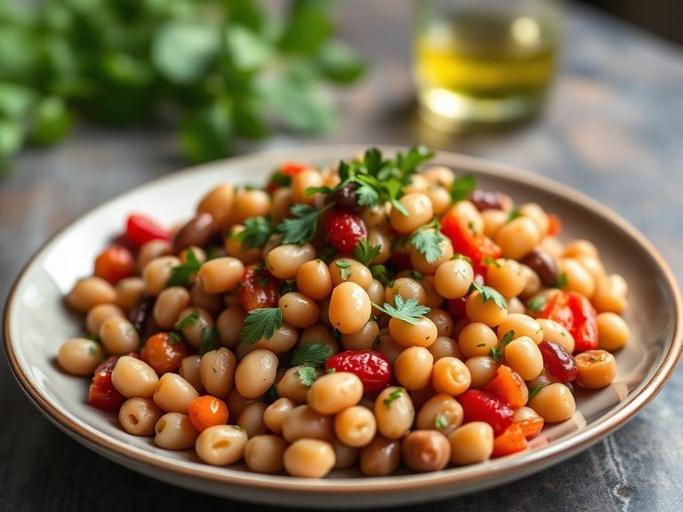Borlotti Bean Salad with herbs and vinaigrette