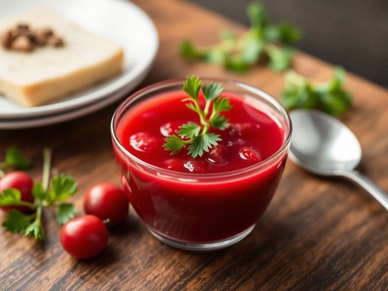 Borscht garnish