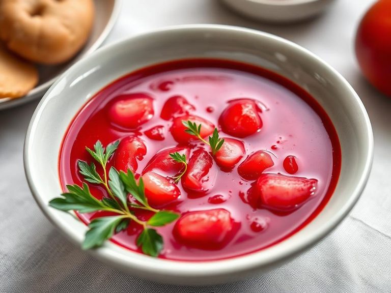 Borscht with horseradish