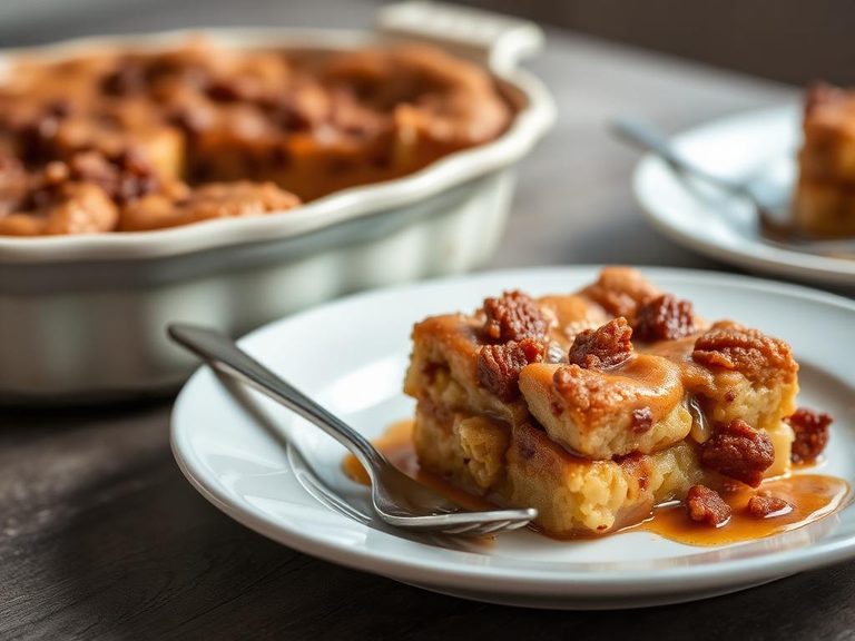 Bourbon Praline Bread Pudding
