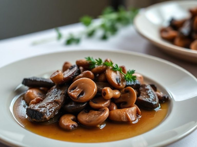 Braised Arrowhead with Mushrooms