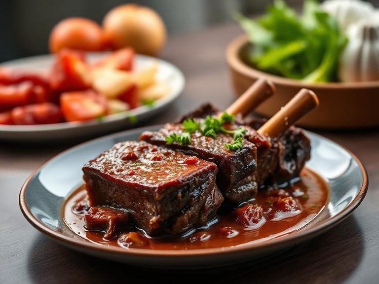 Braised beefalo short ribs