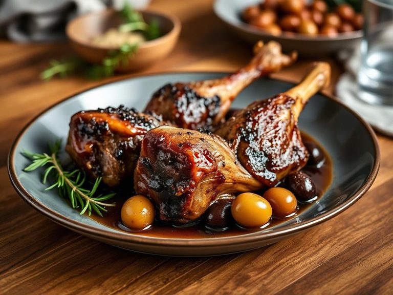 Braised Duck Legs with Olives