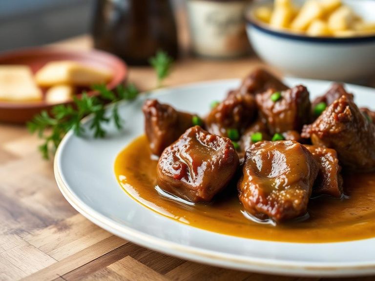 Braised Kidneys in Mustard Sauce
