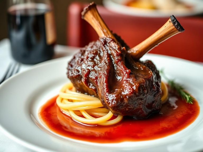 Braised Lamb Shank with Red Wine Reduction