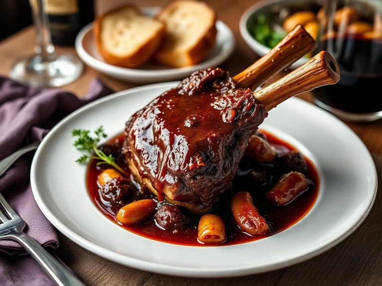 Braised Lamb Shank with Red Wine