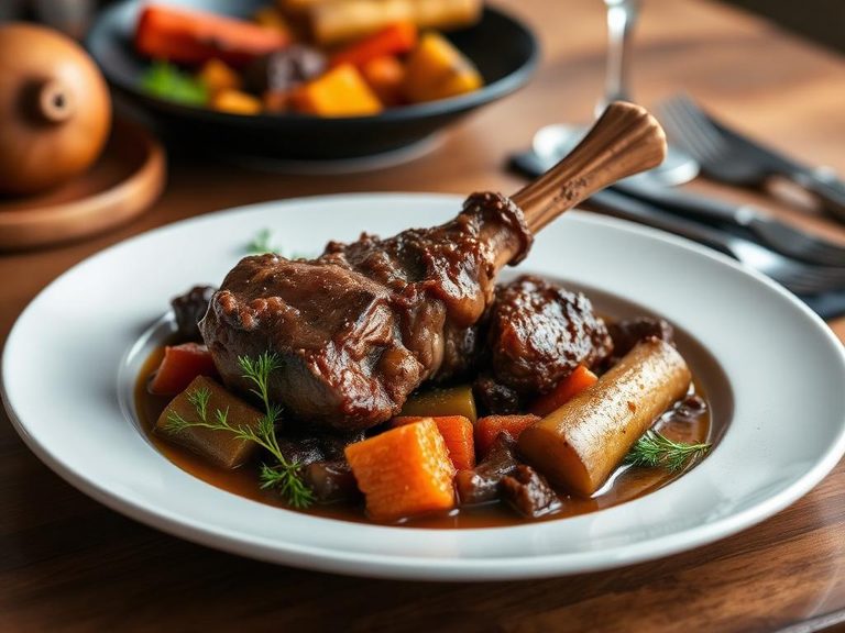 Braised Lamb Shank with Root Vegetables