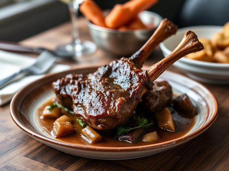 Braised Lamb Shank (using the shank portion)