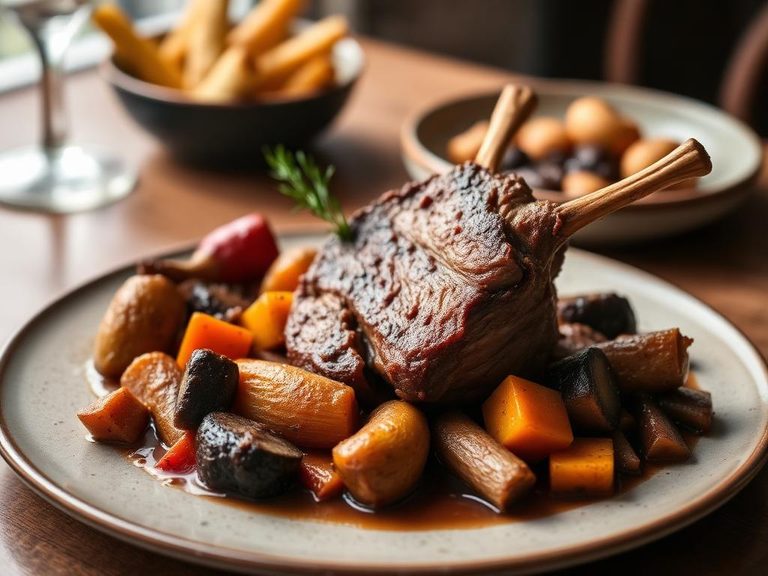 Braised Lamb Shoulder with Root Vegetables