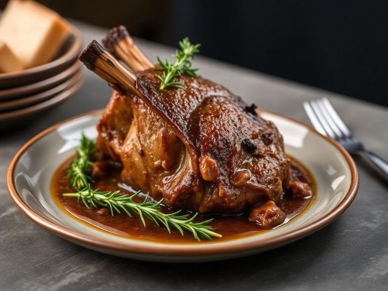 Braised Lamb Shoulder with Rosemary