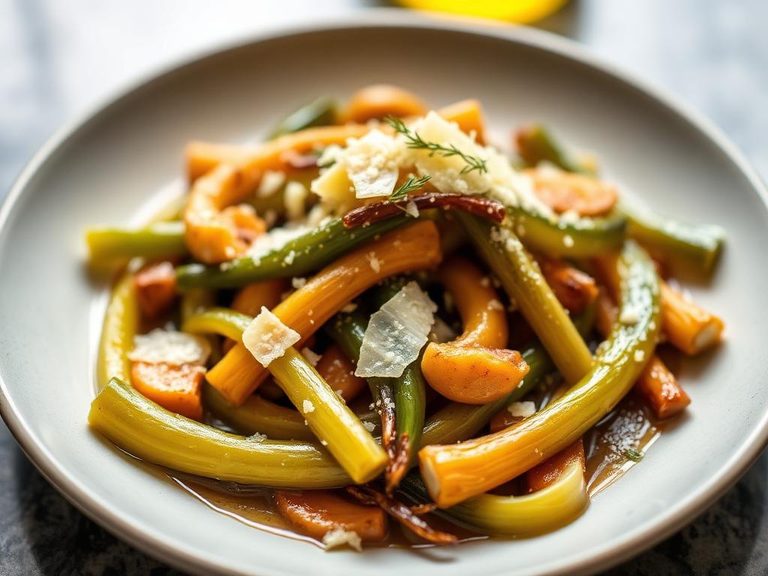 Braised leeks with parmesan