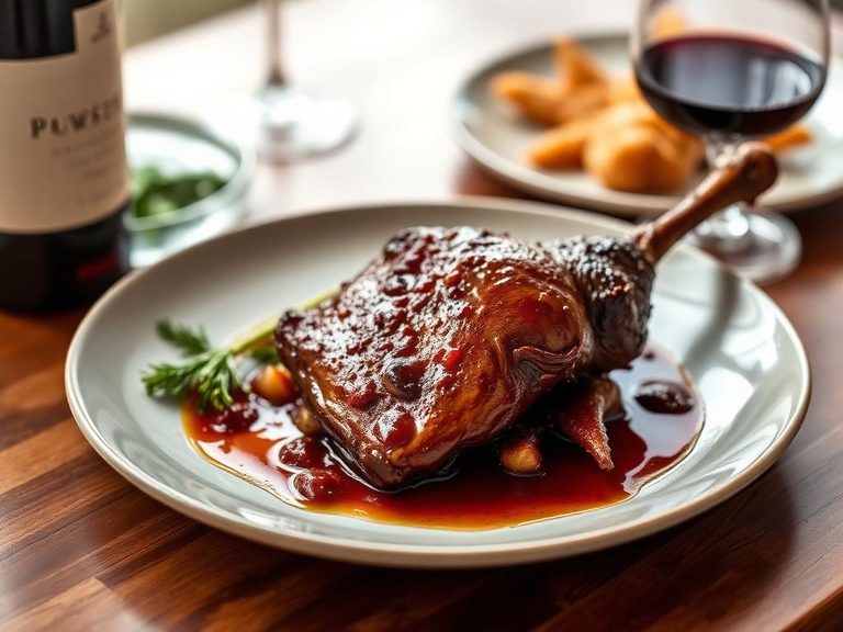 Braised Pheasant with Red Wine