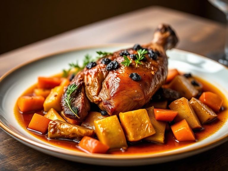 Braised Pheasant with Root Vegetables