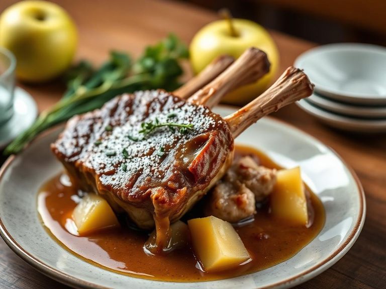 Braised Pork Chops with Apple Juice