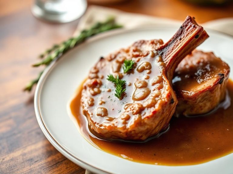 Braised Pork Chops with Gravy