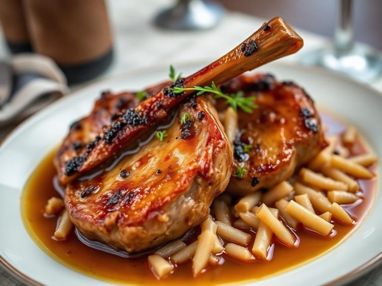 Braised pork chops with sauerkraut