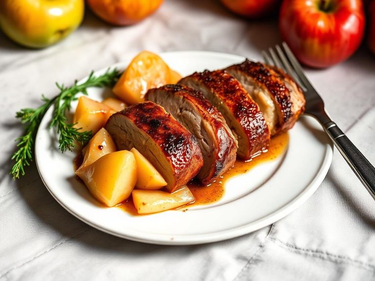Braised Pork Loin with Apples