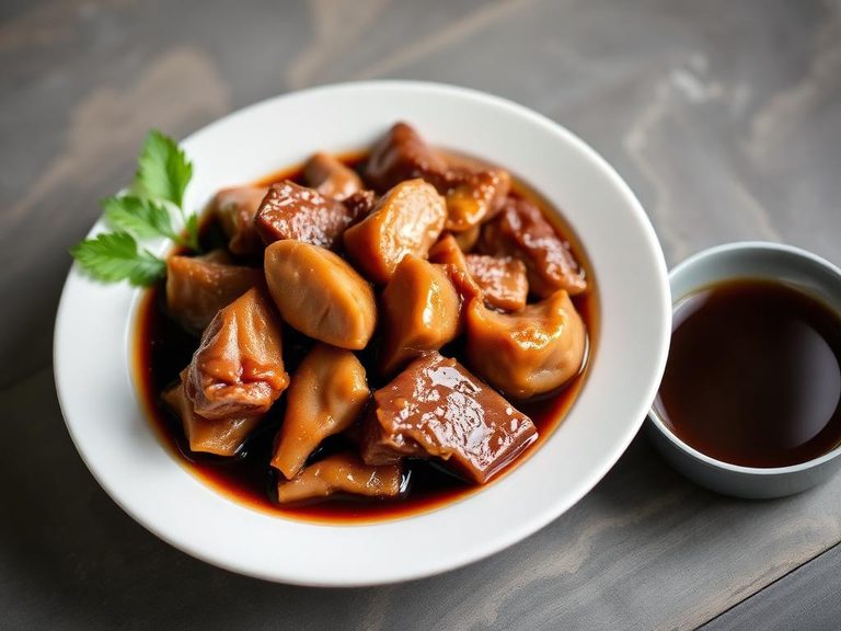 Braised Pork Lung in Soy Sauce