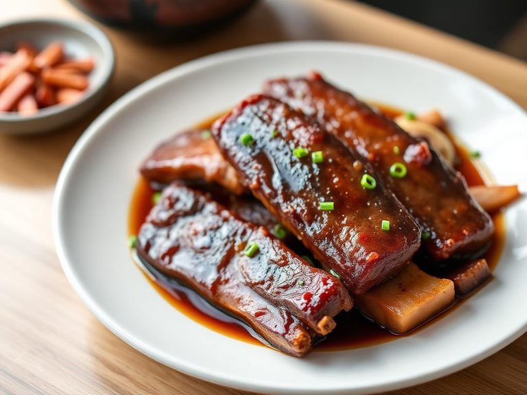 Braised pork ribs (Korean galbi-jjim)