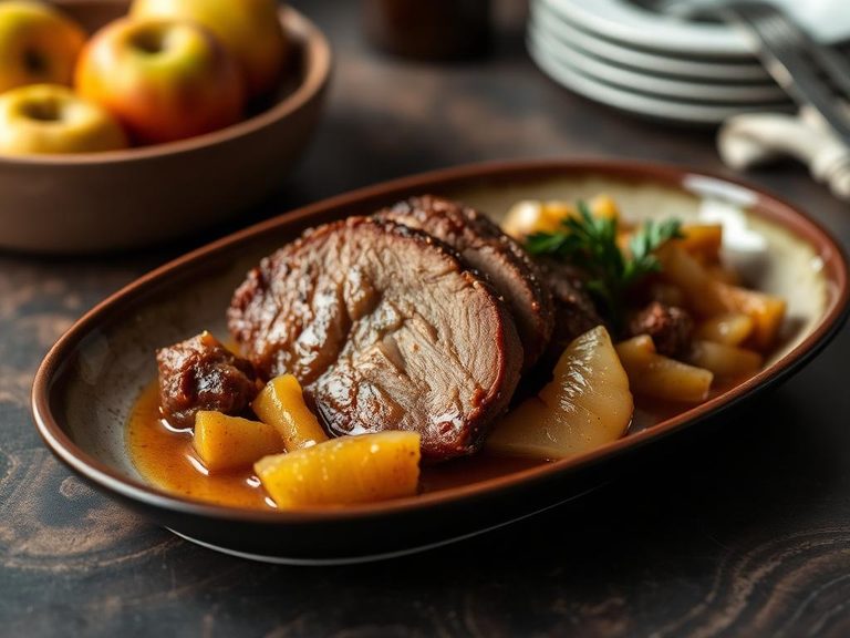 Braised Pork Shoulder with Apples