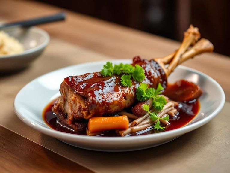 Braised pork tail with soy sauce