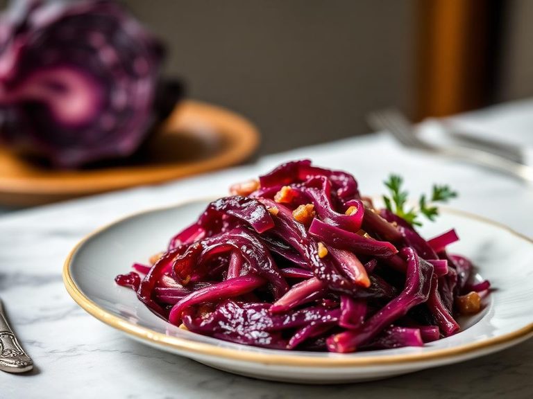 Braised red cabbage