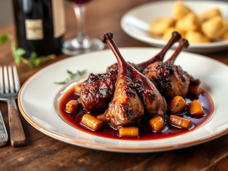 Braised Squab in Red Wine
