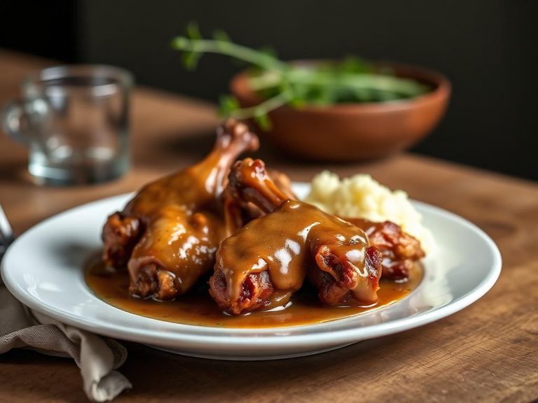 Braised Turkey Wings with Gravy