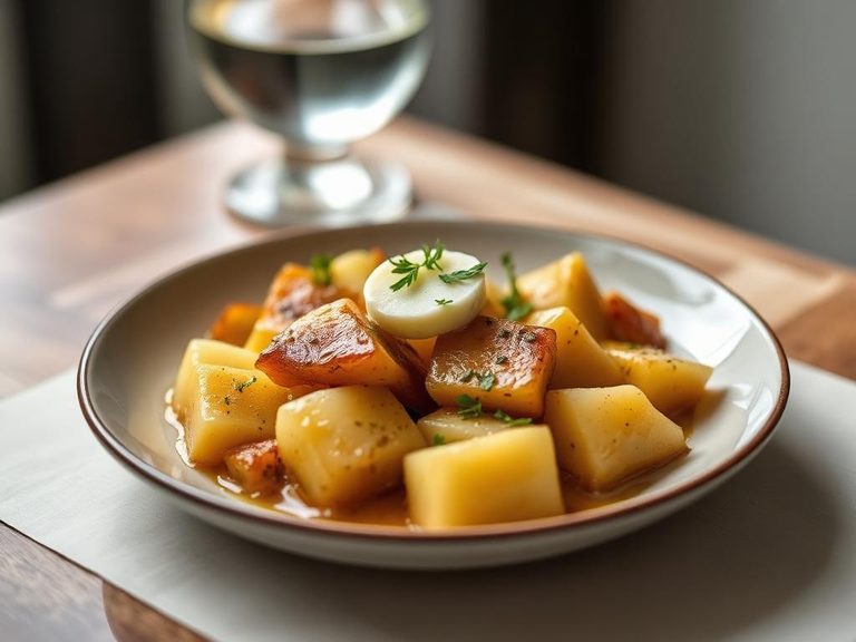 Braised turnips with butter and herbs