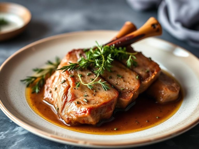 Braised Veal Breast with Herbs