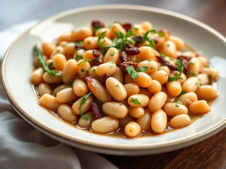 Braised White Beans with Herbs
