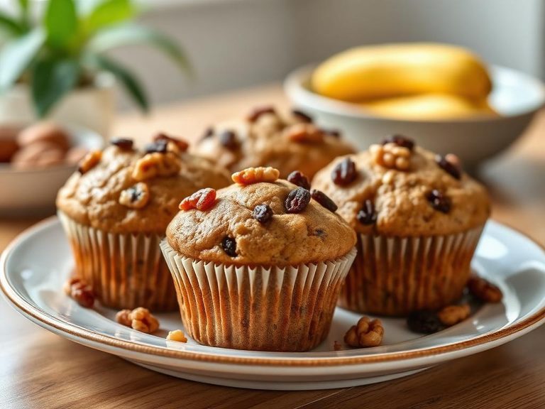 Bran Muffins with Raisins and Walnuts